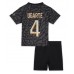 Tanie Strój piłkarski Paris Saint-Germain Manuel Ugarte #4 Koszulka Trzeciej dla dziecięce 2023-24 Krótkie Rękawy (+ szorty)